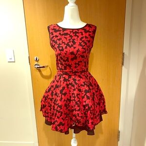 Beautiful figure hugging ruffle mini dress